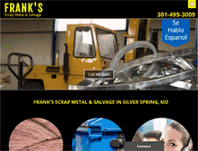 Tablet Screenshot of franksscrapmetal.com